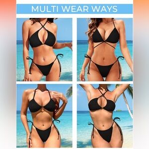 Women’s 2 piece black bikini size s